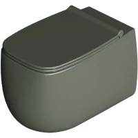 Унитаз подвесной Alice Nur 33120195 безободковый, сосна глянец