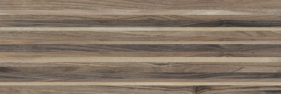 Плитка настенная Laparet Zen 20x60 коричневая, полоски 60030 - фото 1