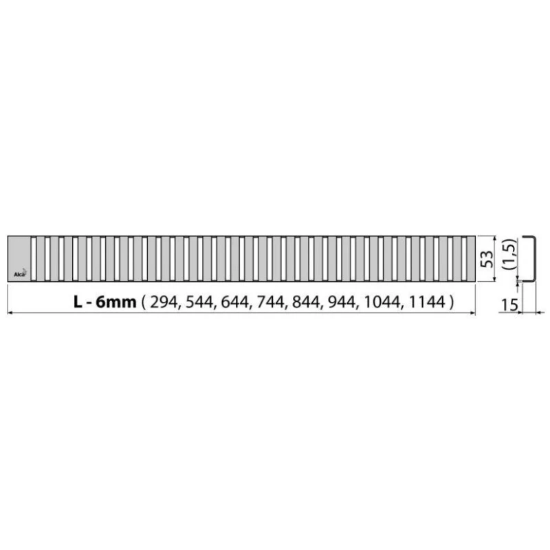 Душевой канал 1044 мм глянцевый хром AlcaPlast APZ1 Line APZ1-1050 + LINE-1050L