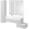 Комплект мебели белый глянец/ольха наварра 120 см Акватон Сакура 1A219701SKW80 + 1A71893KSK010 + 1A220002SKW80 - 1