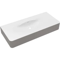 Раковина Vincea Caprise VCB-4CA120MWLG 120x54 см, подвесная, белый матовый/светло-серый матовый