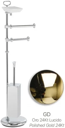 Комплект для туалета Stil Haus Prisma PR21(16) напольный, золотой/белый