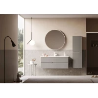 Комплект мебели ORKA Moonlight 5001508 + 3001349 120 см, подвесной, бежевый матовый