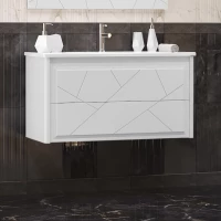 Тумба с раковиной белый матовый 100 см Opadiris Луиджи