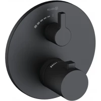 Термостат для душа Kludi Nova Fonte Puristic 208853915 встраиваемый, черный матовый
