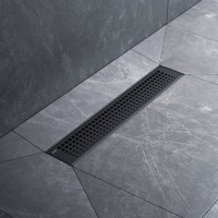 Душевой трап (лоток) Am.Pm MasterFlow W01SC-P11-040-01BM 39,35 см, с решеткой, перфорированный, черный матовый