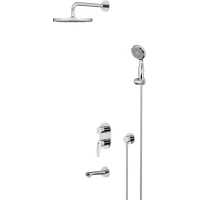 Душевой комплект Lemark Linara LM0422C 250 мм, со смесителем, хром