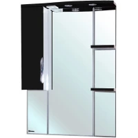 Зеркальный шкаф 75x100 см черный глянец/белый глянец L Bellezza Лагуна 4612112002047