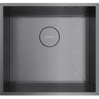 Кухонная мойка Omoikiri Kasen 48-26-INT-GM 4997058 48x45 см, вороненая сталь