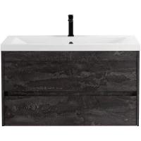 Тумба под раковину Art&Max Family-M Family-M-900-2C-SO-IS 89,6 см, подвесная, железный камень