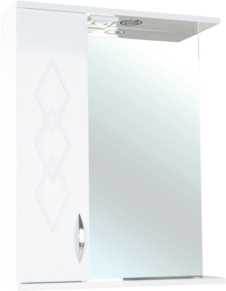 Зеркальный шкаф 60x72,2 см белый глянец L Bellezza Элеганс 4618609522012 лабазник таволга элеганс