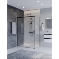 Душевой уголок Cezares Plane PLANE-AH-1-130/100-C-GM 130x100 см, профиль оружейная сталь матовый, стекло прозрачное