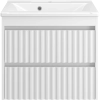 Тумба под раковину Brevita Balaton BAL-06065-01-01П2Я 62,5 см, подвесная, белый матовый