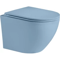 Унитаз подвесной WeltWasser Merzbach 004MT-BU безободковый, с сиденьем микролифт, голубой матовый