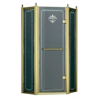 Душевой уголок Cezares Retro 90x90 см прозрачное c матовым узором RETRO-A-P-1-90-CP-Br-R