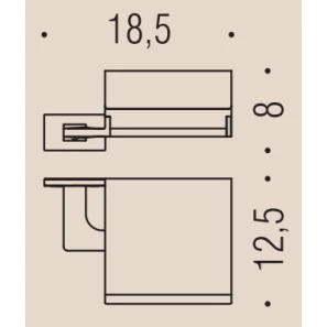 Изображение товара держатель туалетной бумаги colombo design look b1691.nm