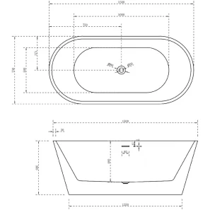 Изображение товара акриловая ванна 150x75 см abber ab9320-1.5