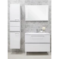 Тумба Турин 100 c серебристой панелью Акватон 1A121701TU780