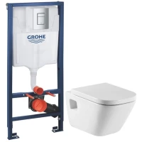 Комплект подвесной унитаз Roca The Gap 346477000 + 801472004 + система инсталляции Grohe 38772001