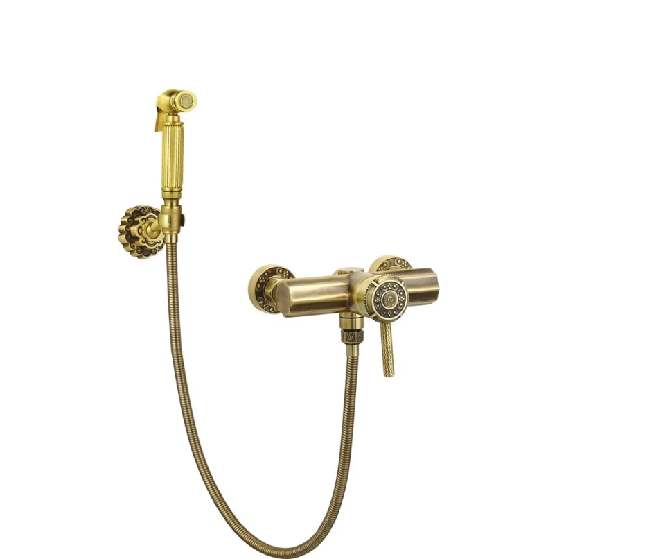 Гигиенический комплект Bronze De Luxe Windsor 10133 гигиенический душ с запорным вентилем bronze de luxe