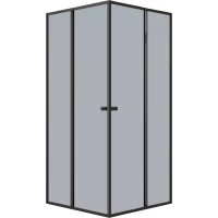 Душевой уголок Mario RIO1490B4 90x90 см, профиль черный матовый, стекло тонированное