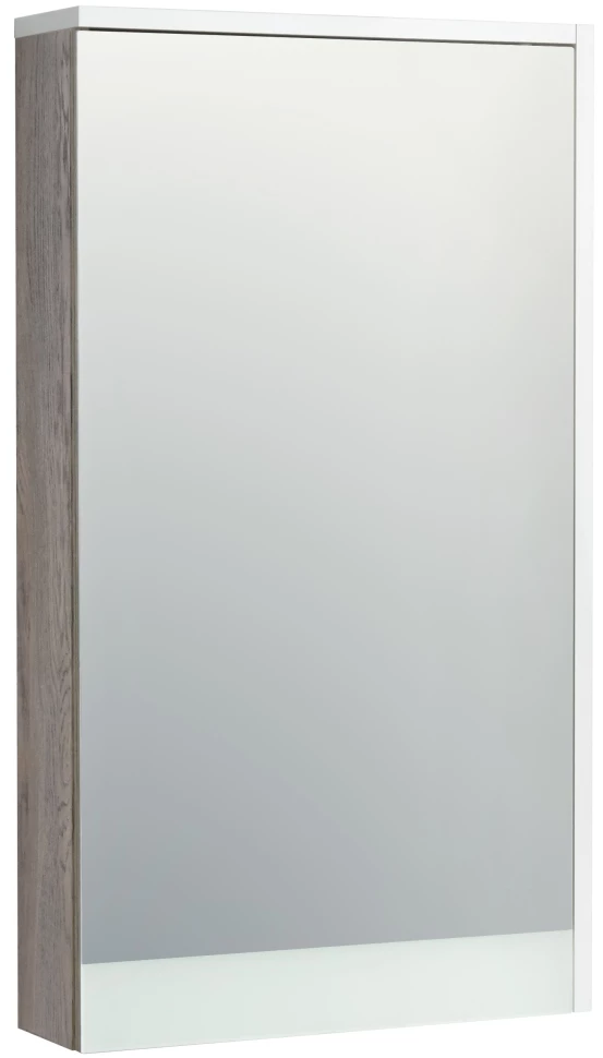 Зеркальный шкаф белый глянец/дуб навара 45,9x81,9 см Акватон Эмма 1A221802EAD80 зеркало шкаф в ванную aquaton эмма 1a221802ead80 белый дуб наварра