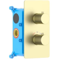 Термостат для душа Aquatek Европа AQ1391BG встраиваемый, золотой матовый