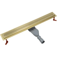 Душевой трап (лоток) IDDIS Perfex 975B8MG20DZ 80 см, с решеткой, перфорированный, золотой матовый