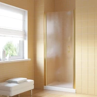 Душевая дверь Vegas Glass EP LUX 85 09 02 L 85 см L, профиль золотой, стекло шиншилла