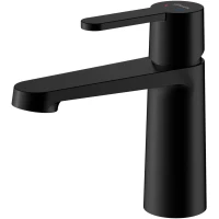 Смеситель для раковины Lemark Ladoga LMF-0712B-BL без донного клапана, черный матовый