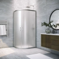 Душевой уголок Vegas Glass ZS-F NOVO h2000 100*80 07 10 100x80 см, профиль матовый хром, стекло сатин