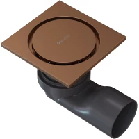 Душевой трап Knotlor Core SDSC100RB 100x100/50 мм, с решеткой, щелевой, бронза матовая