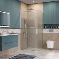 Душевой уголок BelBagno Soft Close SOFT_CLOSE-1-AH-1-100/90-C-Cr 100x90 см, профиль хром, стекло прозрачное