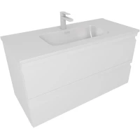 Тумба с раковиной Aquatek Вега AQ77100-MW 101 см, подвесная, белый матовый