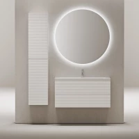 Комплект мебели Sancos Folk FL100W + CN7013 + SF1000 101 см, подвесной, белый матовый