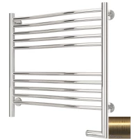 Полотенцесушитель электрический 600x600 состаренная латунь МЭМ правый Сунержа Флюид 2.0 051-5221-6060