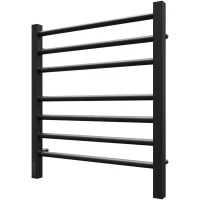 Полотенцесушитель электрический Point Веста П7 PN70756B 600x530, диммер левый, черный матовый