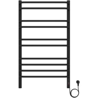 Полотенцесушитель электрический Aquatek Пандора П10 AQ EL RPC1090BL 900x530, ТЭН правый, черный матовый