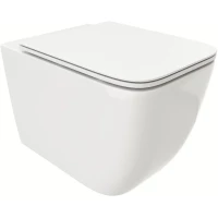 Унитаз подвесной Ceruttispa Mimi Aria CT8908 безободковый, с сиденьем микролифт, белый