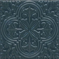 Декор Фес бирюзовый тёмный глянцевый 15x15x0,77