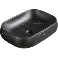 Раковина-чаша Ceruttispa CR0086 MMB1 56,5x40 см, накладная, черный мрамор