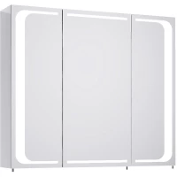 Зеркальный шкаф белый глянец 80x70 см Aqwella 5 Stars Milan Mil.04.08