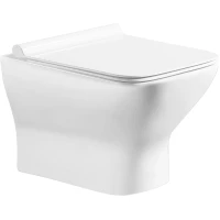 Унитаз подвесной Ceruttispa Ellero Aria CT10481 безободковый, с сиденьем микролифт, белый