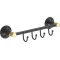 Планка с крючками Fixsen Luksor FX-71605-4B для ванны, золотой/черный - 1
