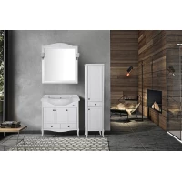 Комплект мебели белый серебряная патина 81 см ASB-Woodline Салерно