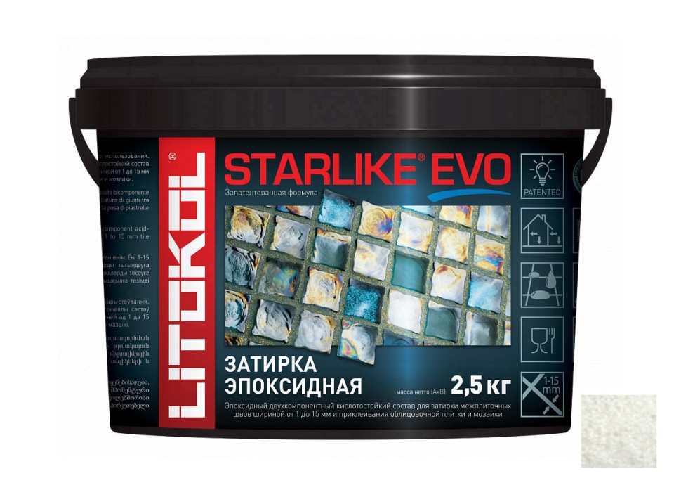 

Затирка Litokol STARLIKE EVO S.200 AVORIO 2,5 кг