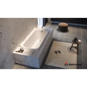 Изображение товара чугунная ванна 170x70 см с отверстиями для ручек goldman comfort cf17070h