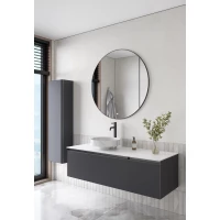 Комплект мебели Armadi Art Quatro Antracite 790-M2-140-A-A + 792-140-W + 801-CLCT + 545-100-GM 141 см L, подвесной, со столешницей, антрацит матовый