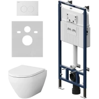 Комплект подвесной унитаз Am.Pm Spirit V2.0 + система инсталляции Am.Pm MasterFit Pro C L IS100101.701700
