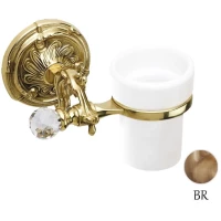 Стакан с держателем бронза Art&Max Barocco Crystal AM-1787-Br-C